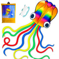 Honbo Rainbow Soft Octopus Kite – 14ft PVC Kite Ready to Fly with 11.5ft Tails