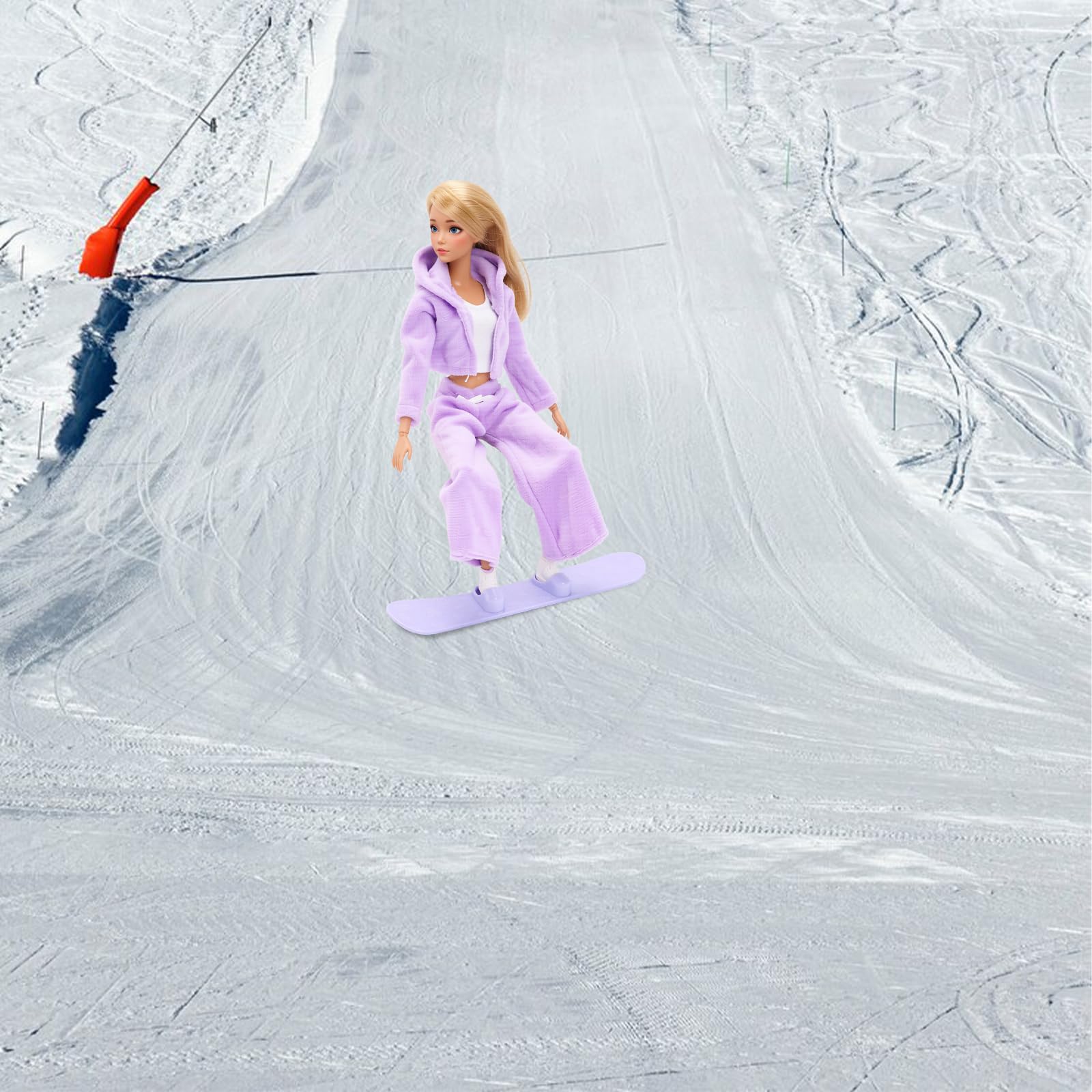 HONLAELLA 13-Piece Doll Winter Clothes Set - 3 Outfits with Shoes and Skiing Accessories for 11.5-Inch Dolls