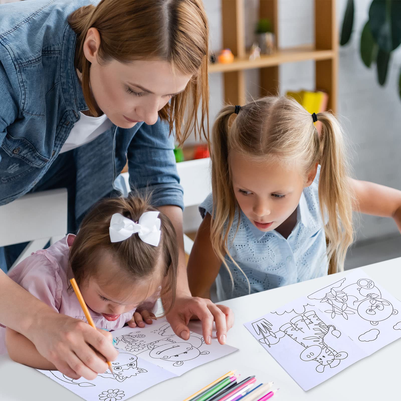 Honoson 24-Pack Kids Coloring Books: Safari Animal Themes, Mini Size, Perfect for Party Favors and Classroom Fun (Ages 4-8)