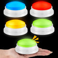 Honoson 4-Pack Recordable Light-Up Buzzers for Trivia, Classroom, and Family Games