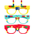 Hooqict 9-Pack DIY Building Brick Glasses Set for Kids Party Favors and Games