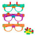 Hooqict 9-Piece DIY Building Bricks Glasses Set – Creative Party Favors for Kids