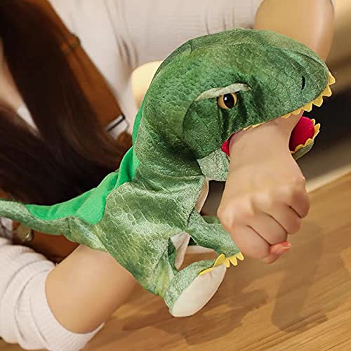 HooYiiok Plush Dinosaur Hand Puppet – 11 Inch Soft Toy with Movable Mouth, Great Gift for Kids