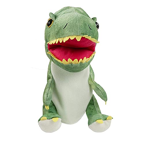 HooYiiok Plush Dinosaur Hand Puppet – 11 Inch Soft Toy with Movable Mouth, Great Gift for Kids