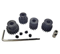 HOPLEX 32P Hardened Steel Pinion Gear Set 14T 16T 18T 20T with 3.175mm Coupler for RC