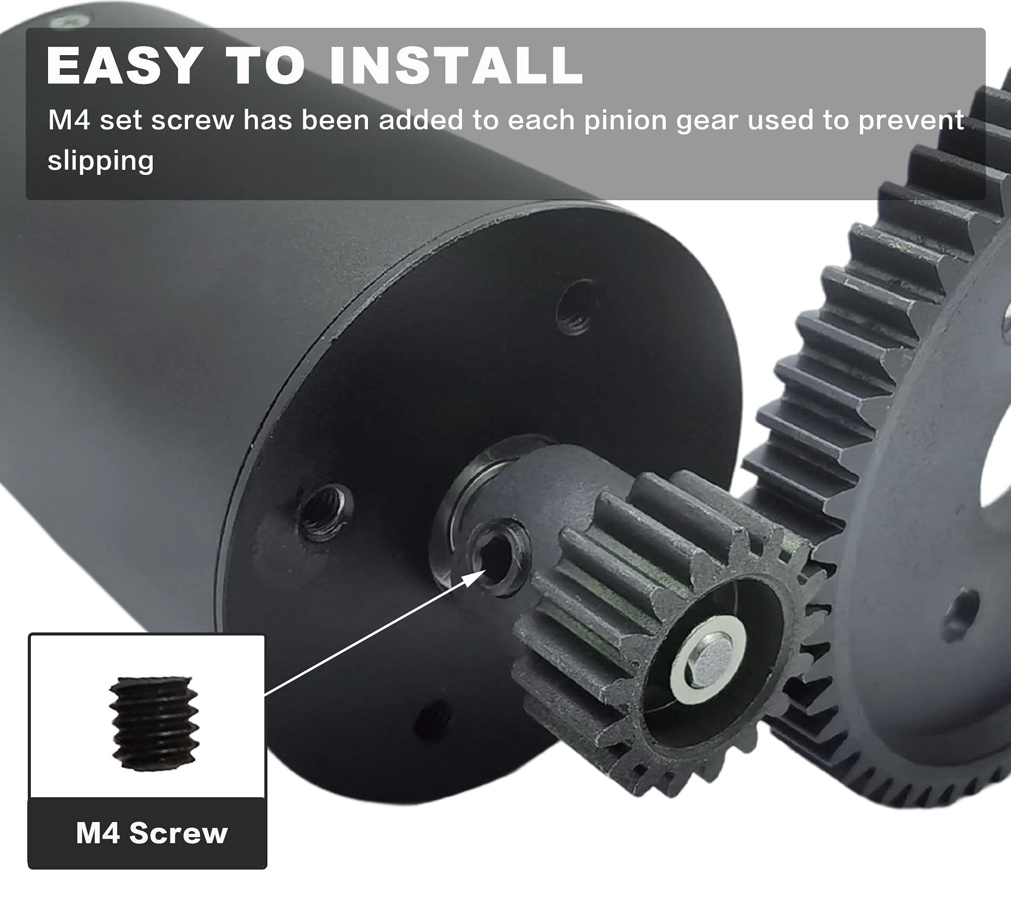 HOPLEX 32P Hardened Steel Pinion Gear Set 14T 16T 18T 20T with 3.175mm Coupler for RC