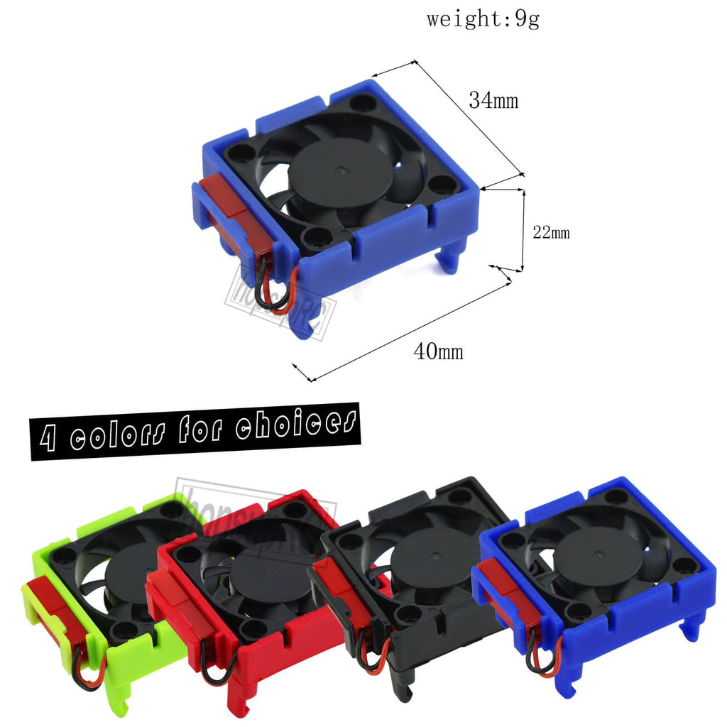 hopsupRC VXL-3s ESC Motor Cooling Fan Heatsink Upgrade for Traxxas 1/10 Slash/Rustler/Stampede VXL 4WD 2WD, Aluminum High Velocity Fan, Green (Replaces #3340)