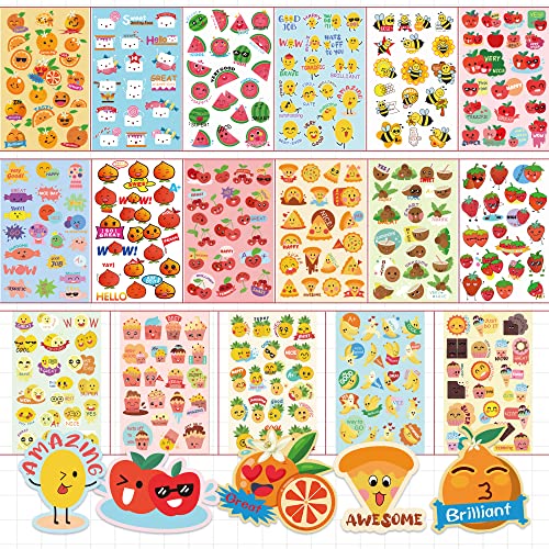 HORIECHALY 85-Sheet Scratch and Sniff Sticker Set – 17 Scents, 1670 Pieces for Kids Rewards