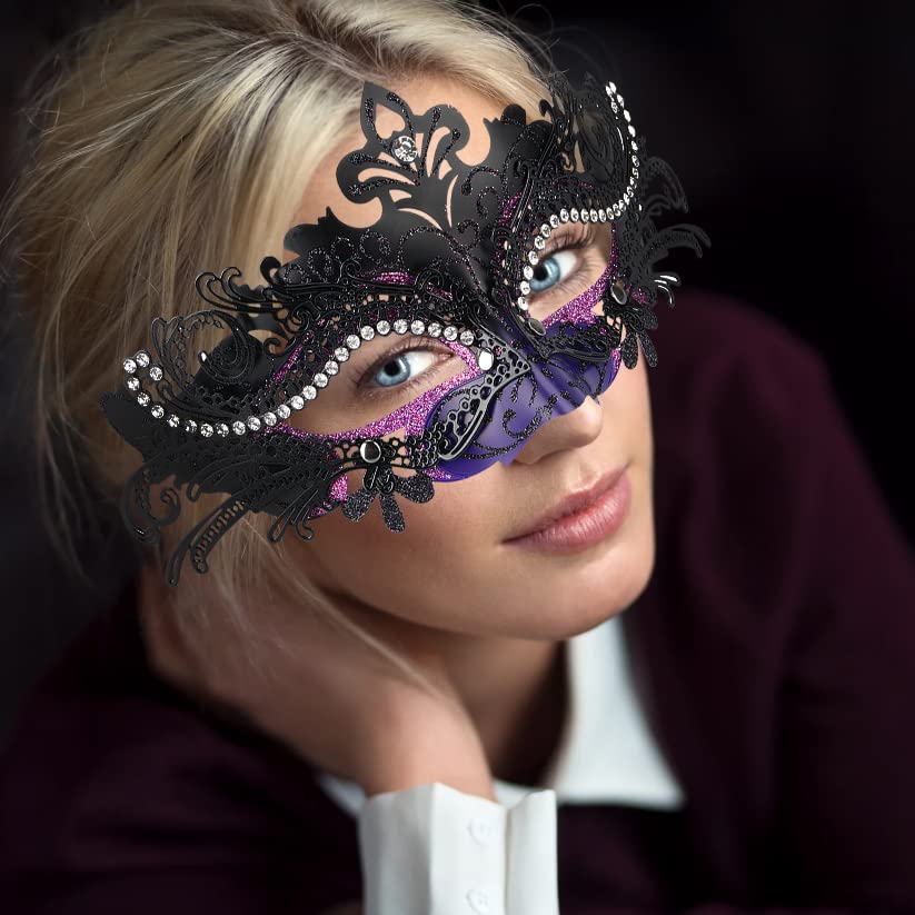 Hoshin Venetian Masquerade Mask for Women – Mardi Gras Decorations & Party Accessories