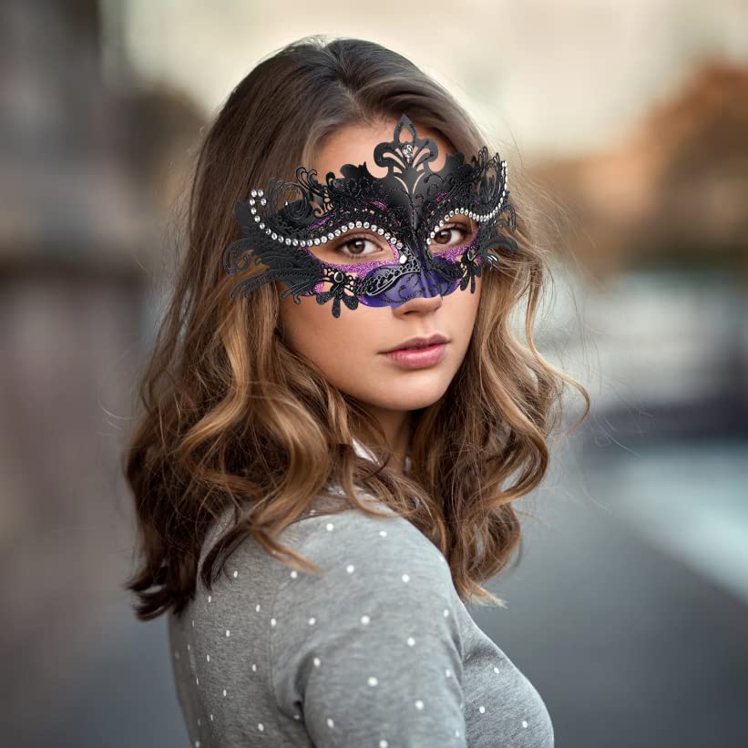 Hoshin Venetian Masquerade Mask for Women – Mardi Gras Decorations & Party Accessories
