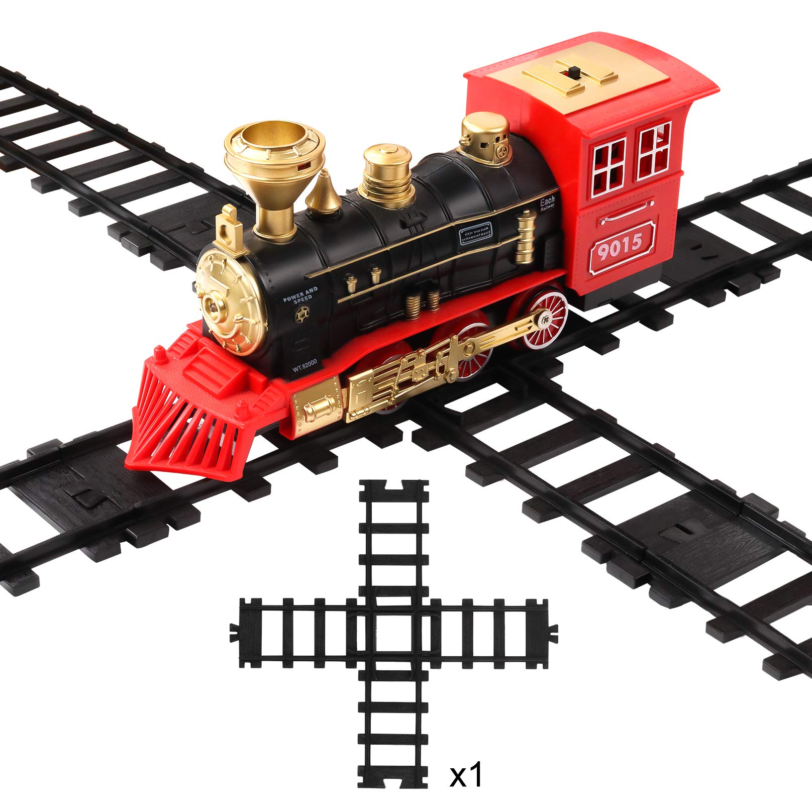 Hot Bee Train Track Accessories – Cross Track Kit with 14 Buckles, 6cm Wide, for 9015 Set