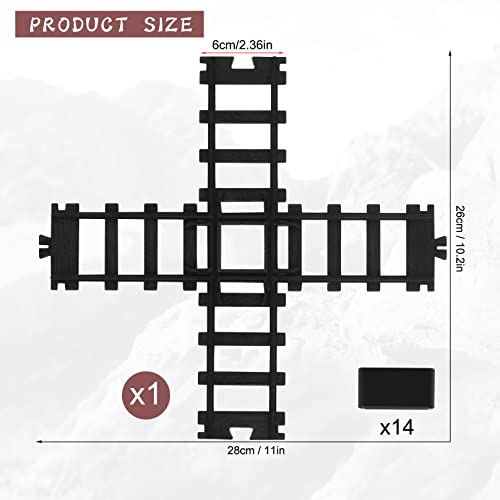 Hot Bee Train Track Accessories – Cross Track Kit with 14 Buckles, 6cm Wide, for 9015 Set
