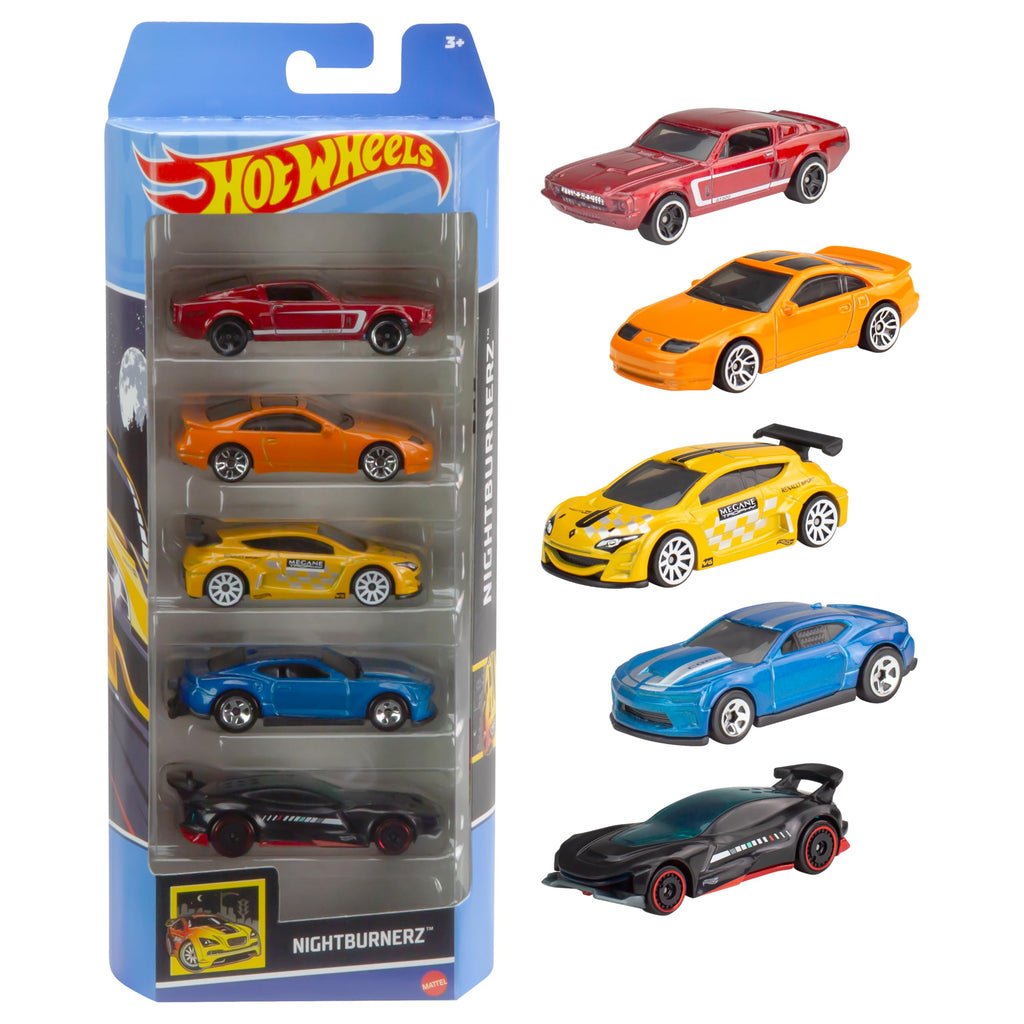 Hot Wheels 5-Count Vehicle Assortment, Colors and Styles Vary