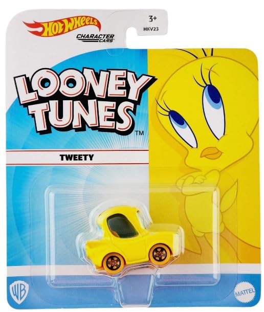 Hot Wheels Looney Tunes Character Cars 1:64 Scale Tweety Bird Die-Cast Car