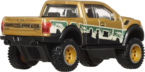 Hot Wheels Premium Car Culture 2017 Ford F-150 Raptor 1:64 Scale Die-Cast with Real Riders Tires and Metal Body