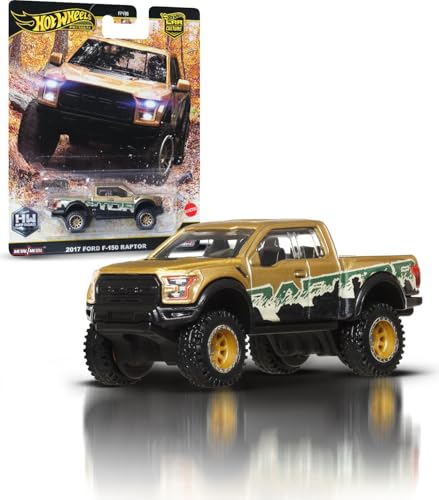 Hot Wheels Premium Car Culture 2017 Ford F-150 Raptor 1:64 Scale Die-Cast with Real Riders Tires and Metal Body