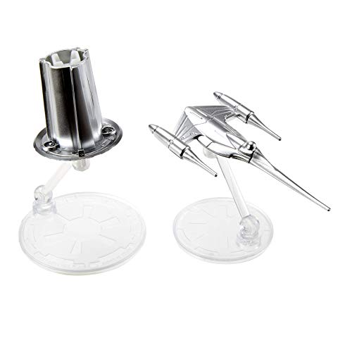 Hot Wheels Star Wars Naboo Starfighter Die-Cast Starship – Commemorative Series with Death Star Build Piece