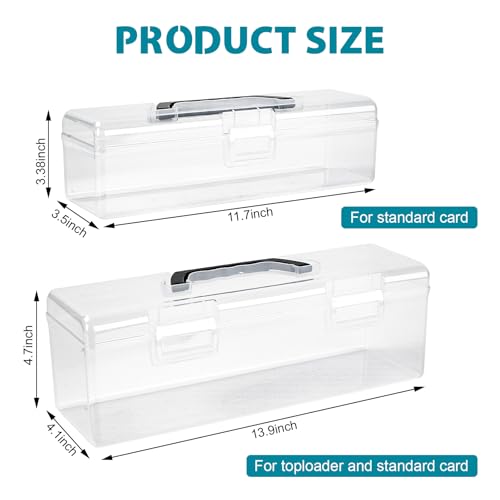 HOXHA Trading Card Storage Box 2 Pack – Large & Small Cases with 1300+ Capacity, Durable and Portable
