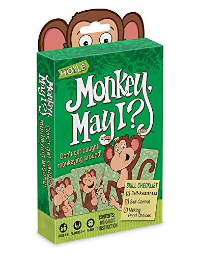 Hoyle Monkey May I Card Game – Learn Good Choices & Self-Control for Kids Ages 4-6