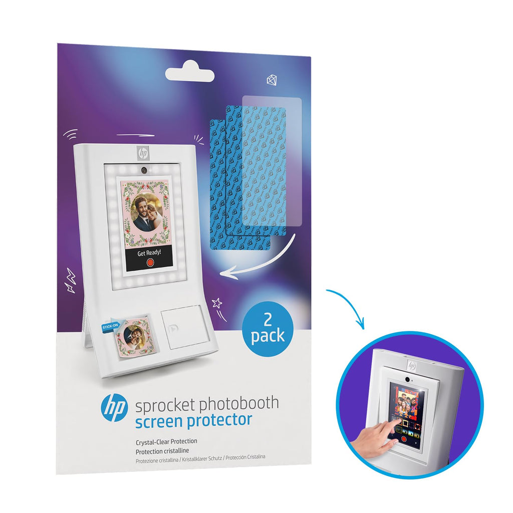 HP Sprocket Photobooth Screen Protector - 9H Tempered Glass, Scratch & Fingerprint Resistant