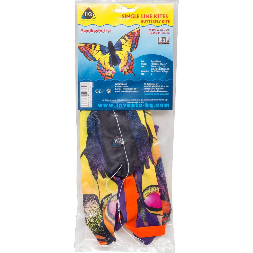 HQ Kites R Butterfly Kite - 20 Inch Single Line Beginner Kite with Tail