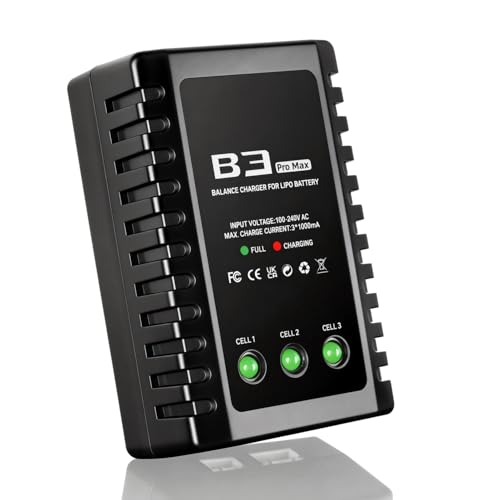 HTRC LiPo Battery Charger 2S-3S Compact Balance Charger for 7.4-11.1V RC Batteries