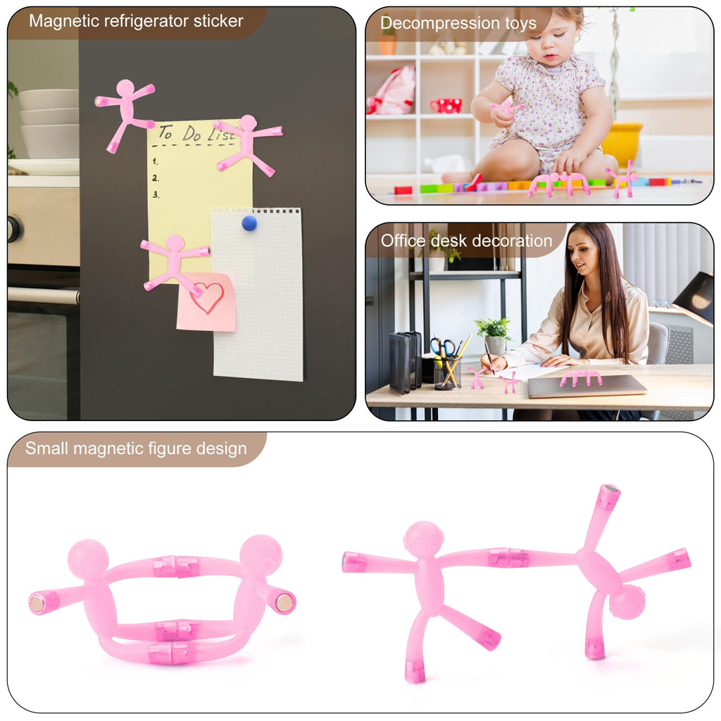 HTSHO 6 Pack Sensory Fidget Toy Set - Stress Relief Anxiety Toys for Kids & Adults - Pink