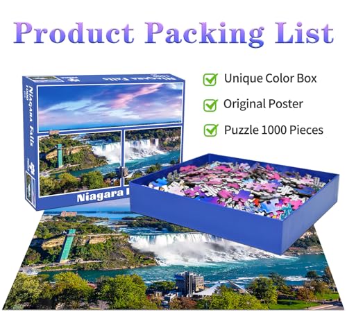 HUADADA 1000 Piece Jigsaw Puzzle - Niagara Falls - for Adults