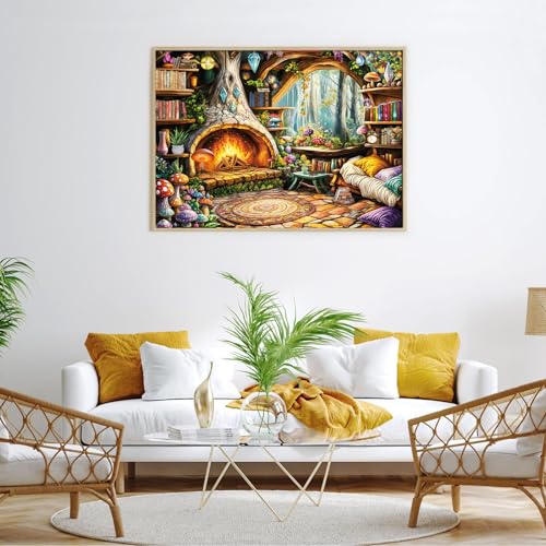 HUADADA 1000 Piece Jigsaw Puzzle for Adults – Fairy Tale Tree Hollow
