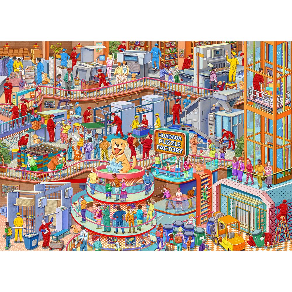 HUADADA 1000-Piece Jigsaw Puzzle for Adults – Precision Cut, ABC Labeling, 27.5x19.6 Inches with Poster