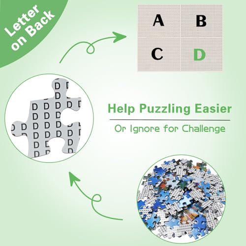 HUADADA 1024-Piece Feed Bird Jigsaw Puzzle for Adults – Precision Cut, ABC Back, 19.6"x19.6" with Poster