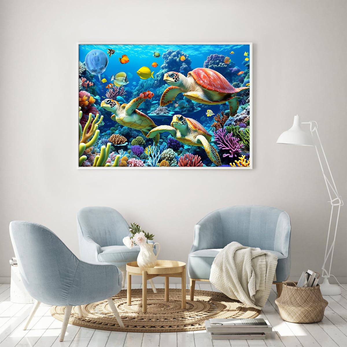 HUADADA 500 Piece Sea Turtle Jigsaw Puzzle – Underwater World, 19.3 x 13.7 Inches