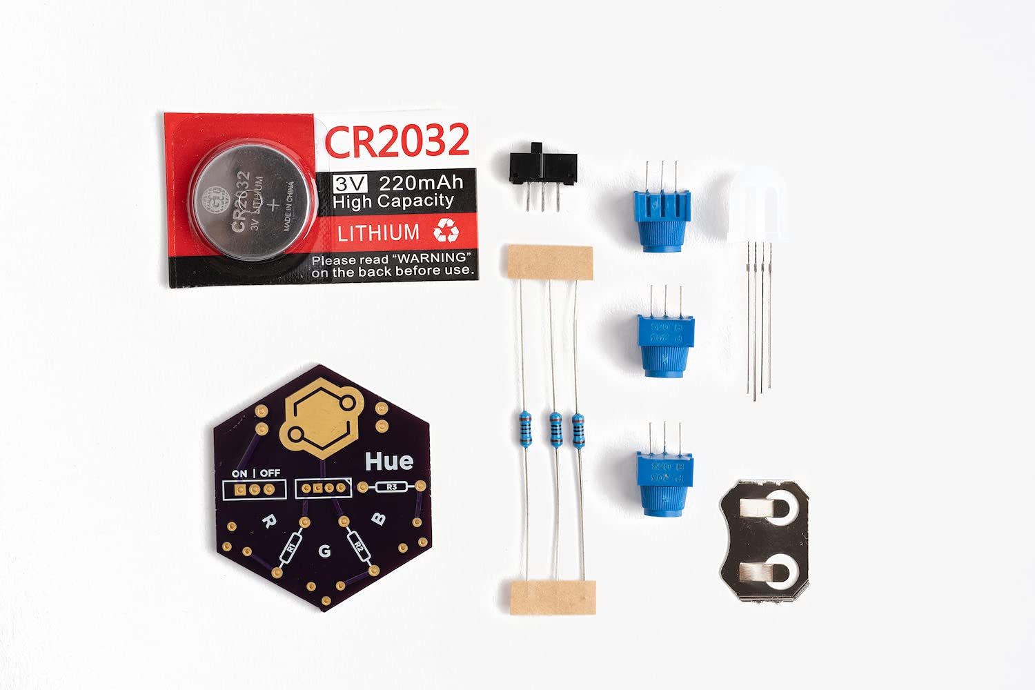 Hue Soldering Kit for Beginners – DIY RGB LED Practice Project