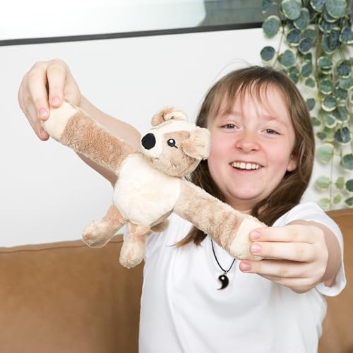 HUGIMALS Hug Babies Charlie the Puppy Mini Plush Stuffed Animal Bracelet – Soft, Portable Comfort for Kids
