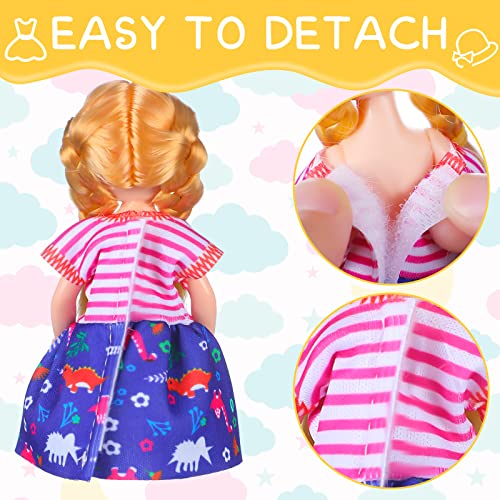 Hungdao 16-Piece Doll Clothes Set for 6-Inch Dolls – Mix of Boy and Girl Outfits