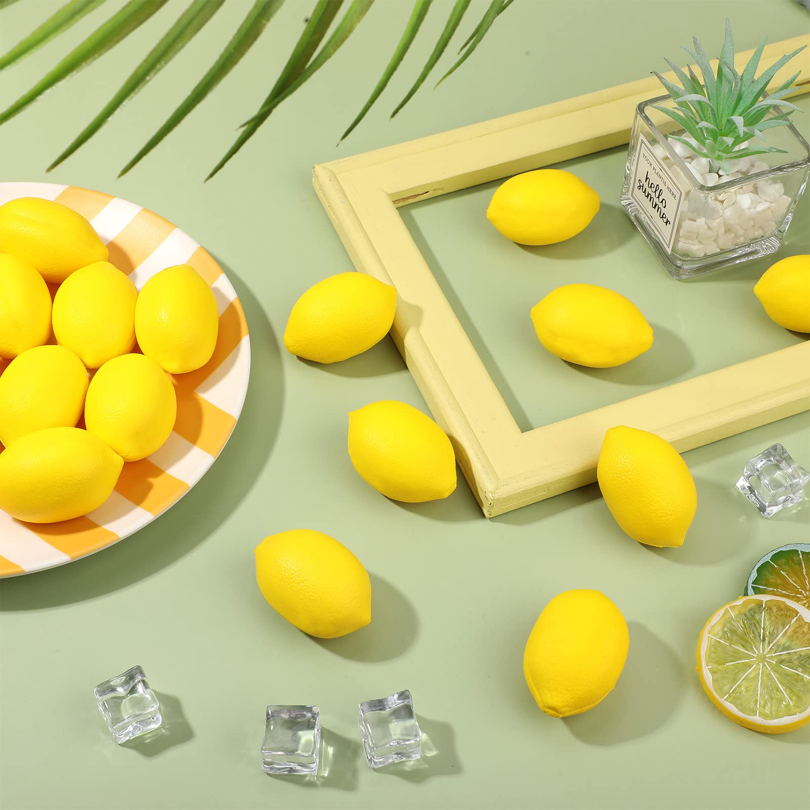 Hungdao 20 Pack Mini Foam Lemon Stress Balls – Slow Rising Squeeze Toys for Party Favors, Carnival Prizes, and Classroom Rewards