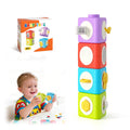 HUNKING 12-in-1 Montessori Activity Cubes & Stacking Blocks for Toddlers 2+ – Sensory Travel Toy Set of 4