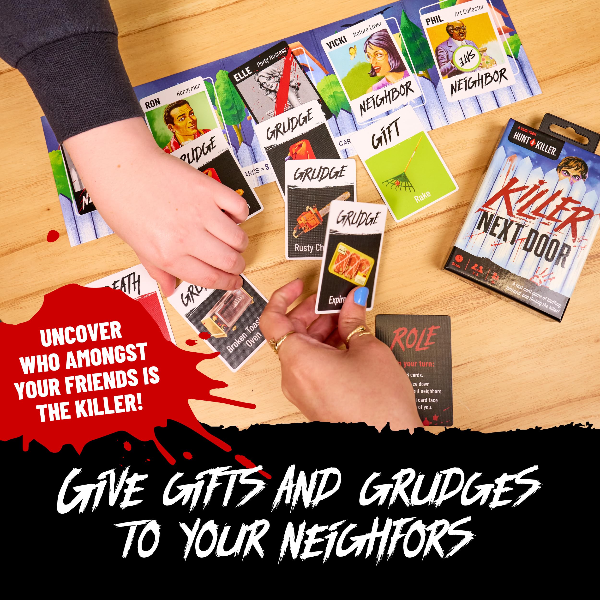 Hunt A Killer: Killer Next Door – A Fast-Paced Social Deduction Card Game for Ages 10+