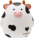 H&W Cow Piggy Bank - Unbreakable Latex Coin Bank for Kids, White