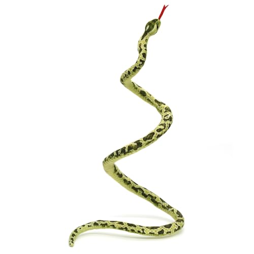 HWD 3.6-Foot Soft Snake Plush – Lifelike Stuffed Animal Toy for Pranks, Halloween Decor, and Gifts (Green)
