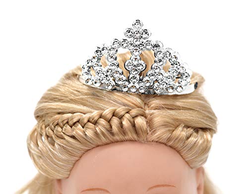 HWD Princess Doll Dress and Crown Set - Blue - Fits 18 Inch Dolls