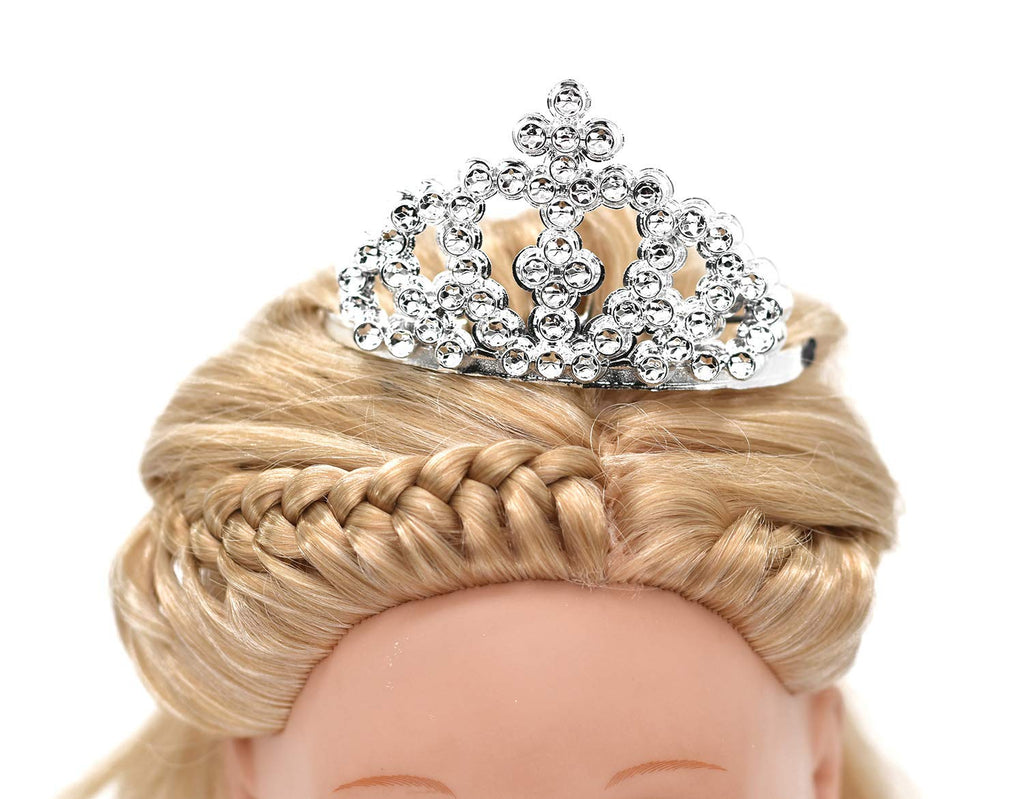 HWD Princess Doll Dress and Crown Set - Blue - Fits 18 Inch Dolls