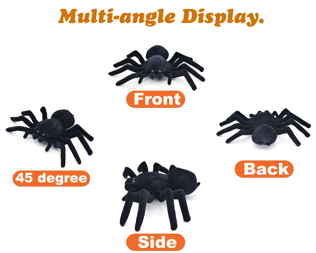HWD Soft Spider Plush Doll – Cute Stuffed Animal Toy for Pranks, Gifts, and Decor (Medium: 7.8 x 2.7 x 11.8 inches)
