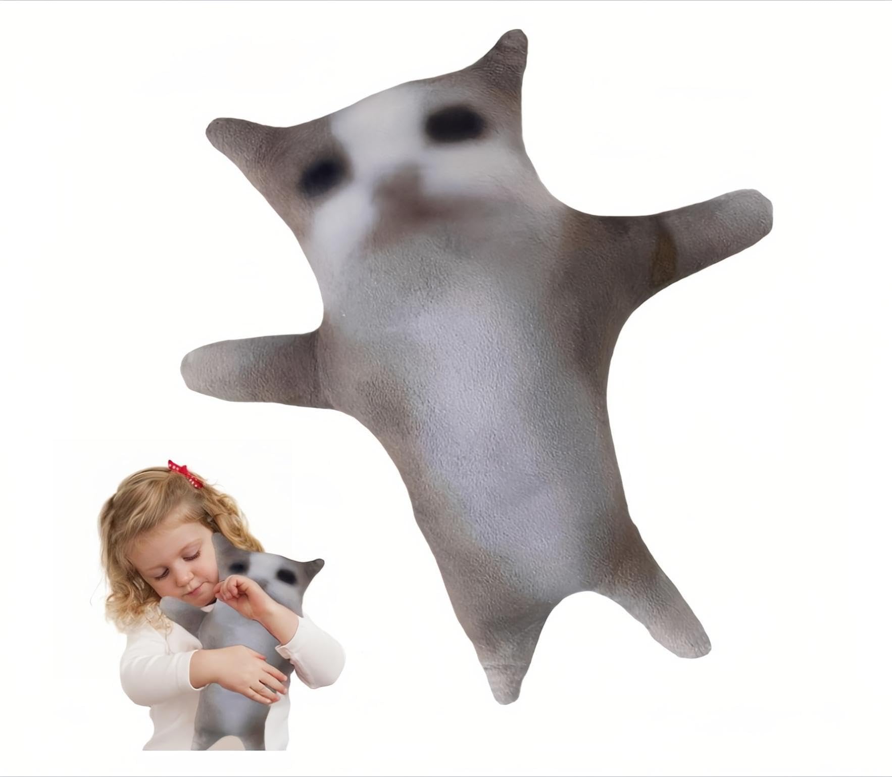 HWHXCZYH Grey Cat Plush Toy – 30 cm Anime Stuffed Animal, Soft and Cuddly Gift for Children