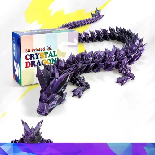 HyBaiS 24-Inch 3D Printed Dragon – Fully Articulated Poseable Figurine, Cinderwing 3D Design