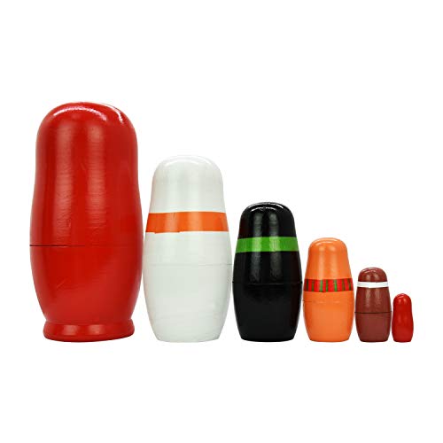 HYCLES 5-Piece Handmade Russian Nesting Dolls Set – Basswood Matryoshka, Largest 9.85 Inches, Ages 3+