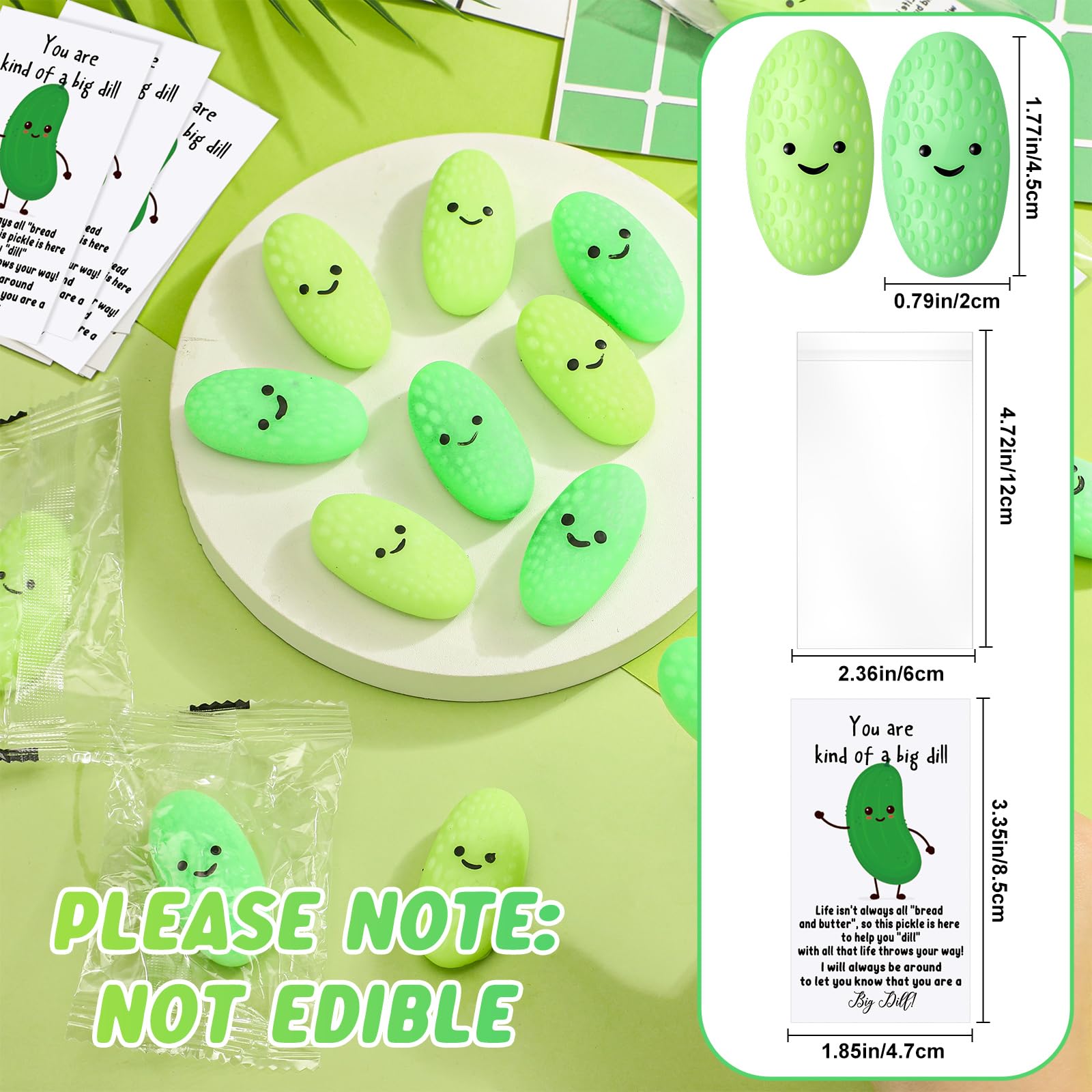 HyDren 40-Pack Kawaii Stress Ball Set with Motivational Cards for Classroom Rewards and Back to School Gifts
