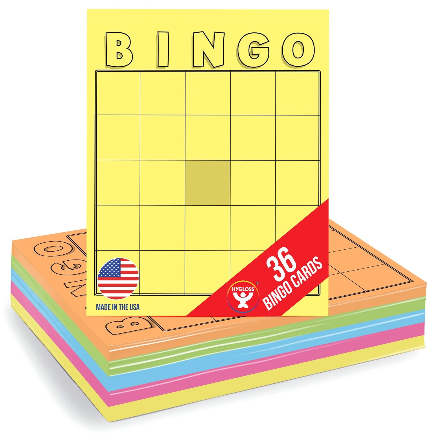 Hygloss 150-Pack Blank Bingo Cards – Write-On Disposable Sheets for Classrooms and Events