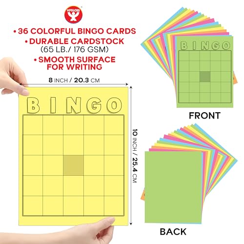 Hygloss 150-Pack Blank Bingo Cards – Write-On Disposable Sheets for Classrooms and Events