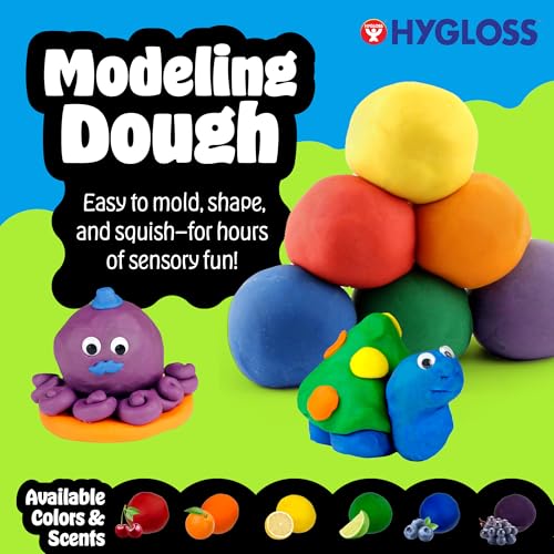 Hygloss Blue Scented Play Dough 3 lb Tub – Non-Toxic, Fruity Scent, Soft & Reusable